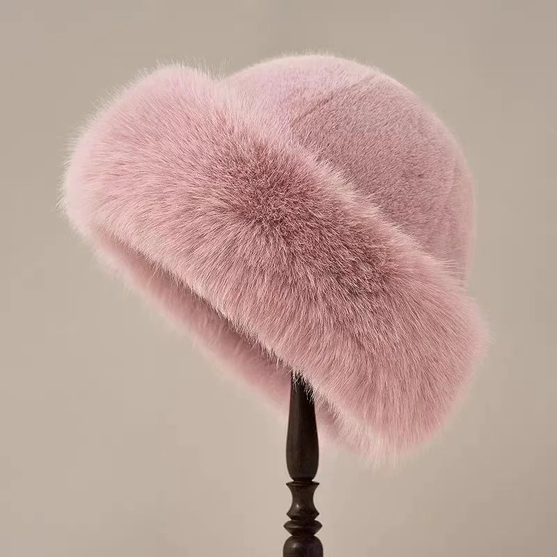 Chapeau en Fausse Fourrure Luxe - Élégance et Confort pour Hiver