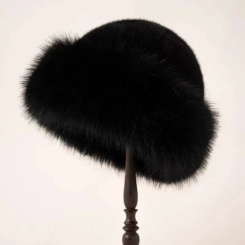 Chapeau en Fausse Fourrure Luxe - Élégance et Confort pour Hiver