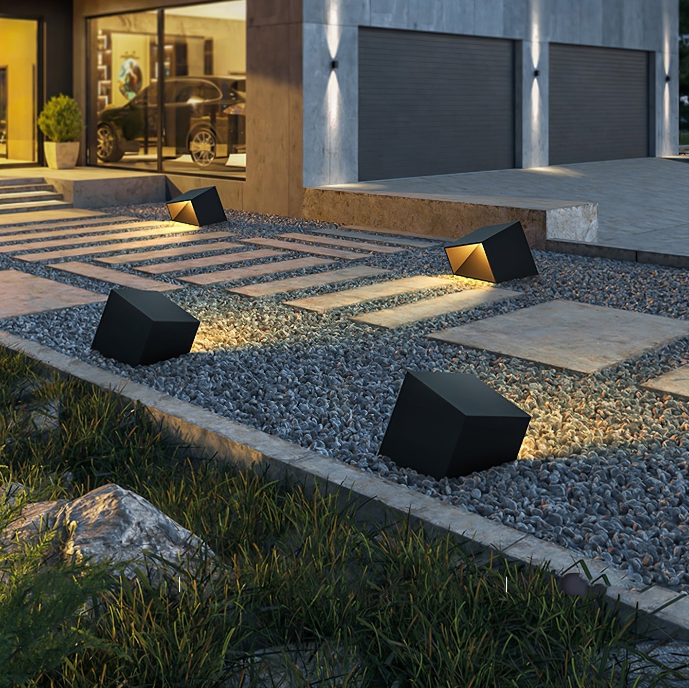 Lumière Solaire de Jardin - Éclairage LED Compact et Durable