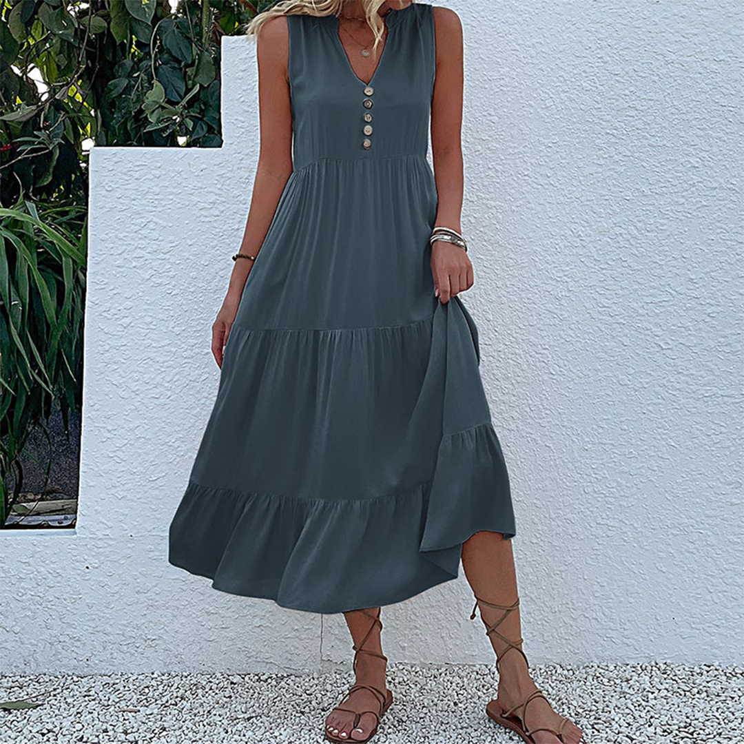 Robe d'été Boho pour Femmes - Ourlet Froncé et Confortable