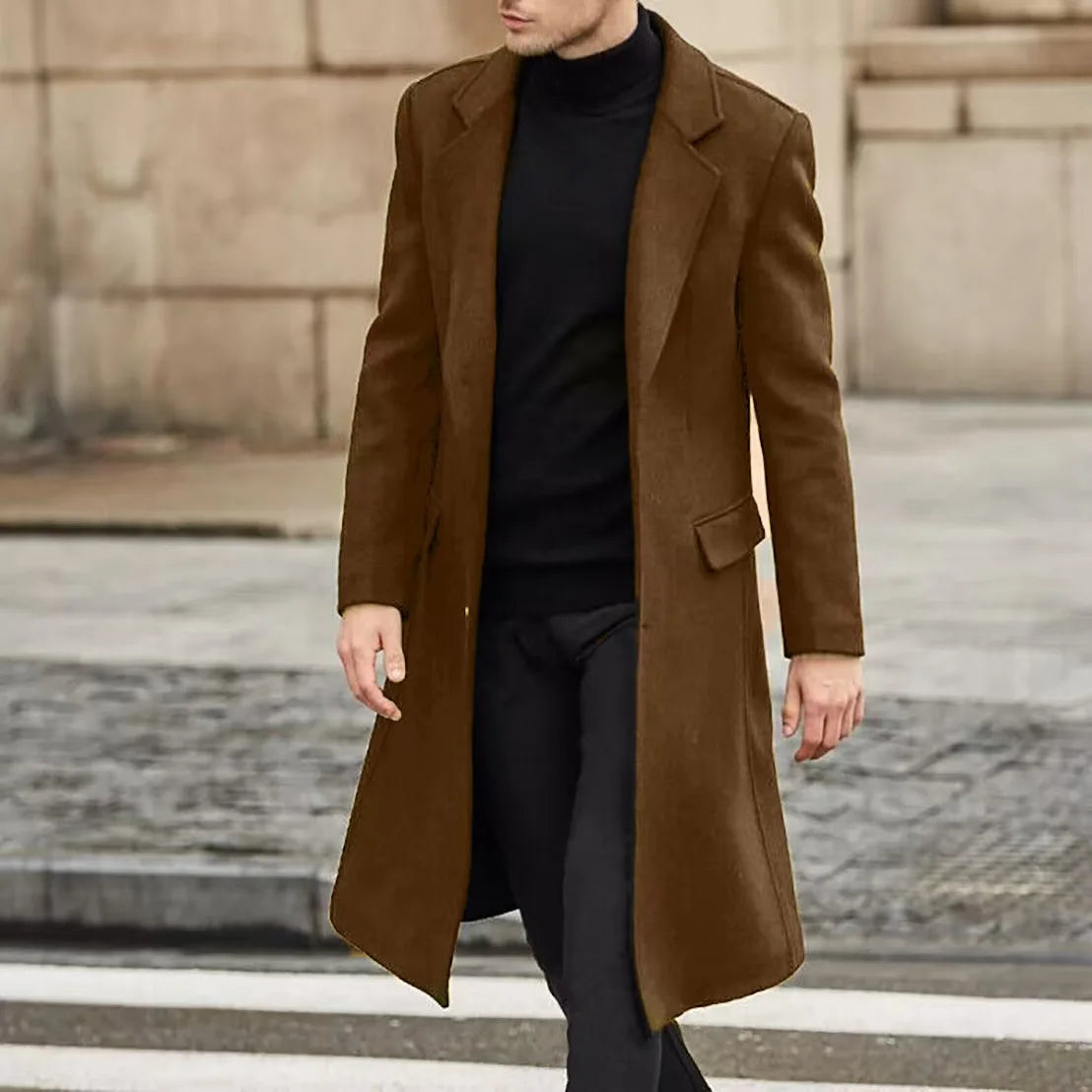 Manteau Long pour Hommes - Élégance et Confort en Toute Saison