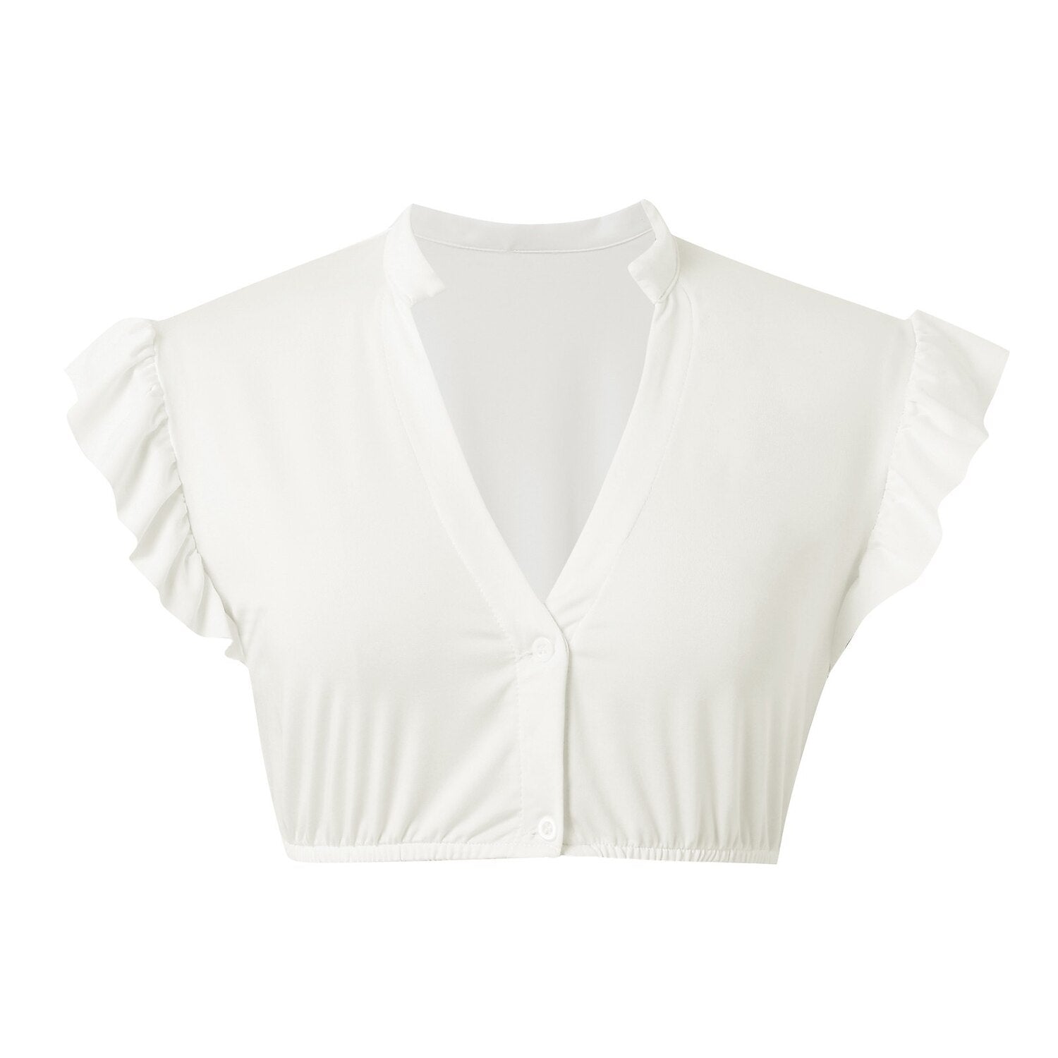 Blouse Dirndl à Manches Volantes - Élégance Traditionnelle pour Oktoberfest