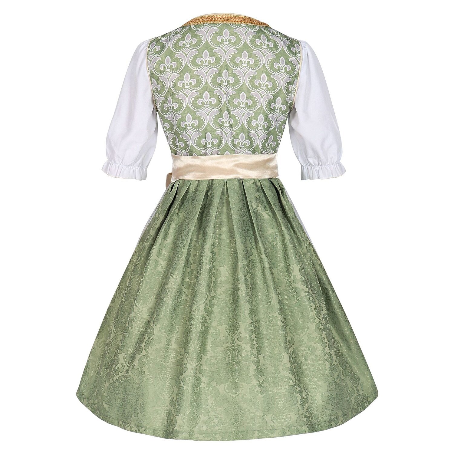 Robe Dirndl Or Champagne - Élégante et Glamoureuse pour Oktoberfest