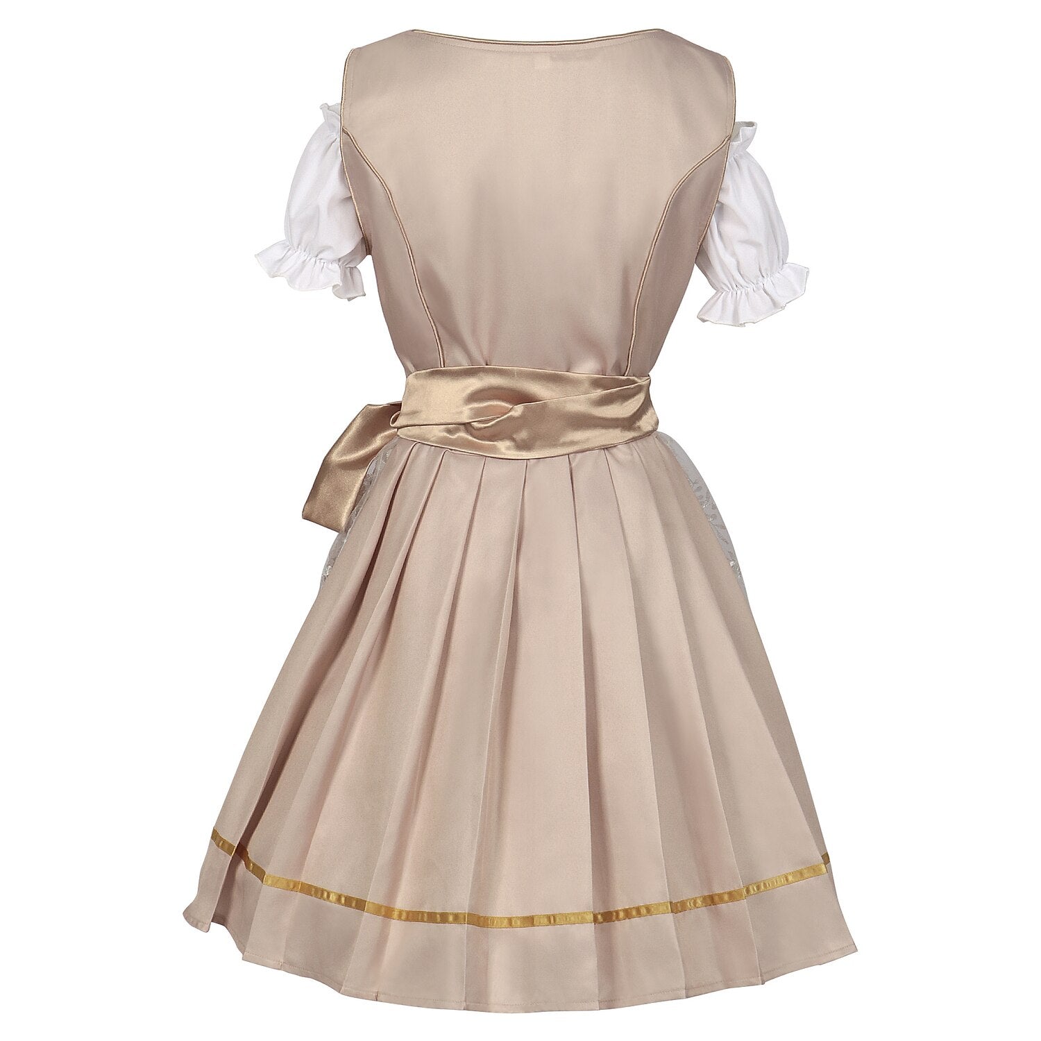 Robe Dirndl Or Champagne - Élégante et Glamoureuse pour Oktoberfest