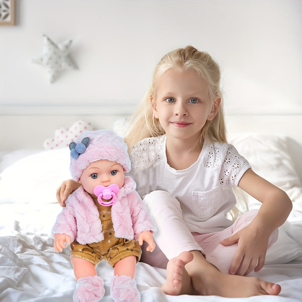 Poupée Bébé en Silicone Doux - Jouet Interactif pour Tout-Petits
