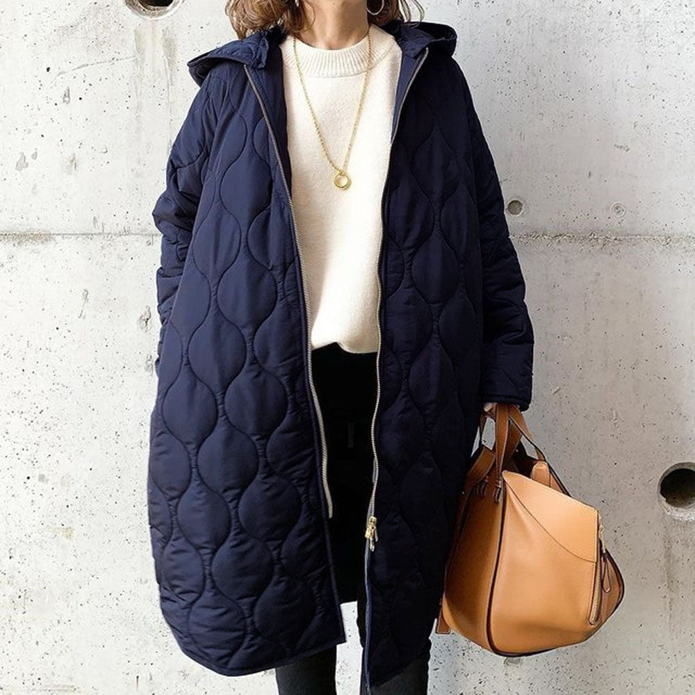 Manteau à Capuche Mi-Long pour Femmes - Style Élégant et Confort Optimal