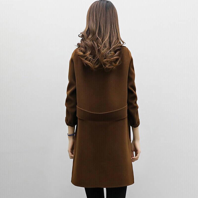 Manteau Long en Mélange de Laine - Coupe Ajustée pour l'Hiver et l'Automne
