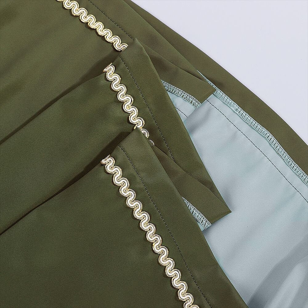 Robe dirndl verte brodée - Élégante avec Tablier Assorti