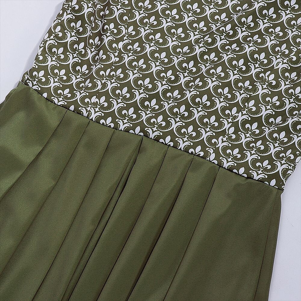 Robe dirndl verte brodée - Élégante avec Tablier Assorti