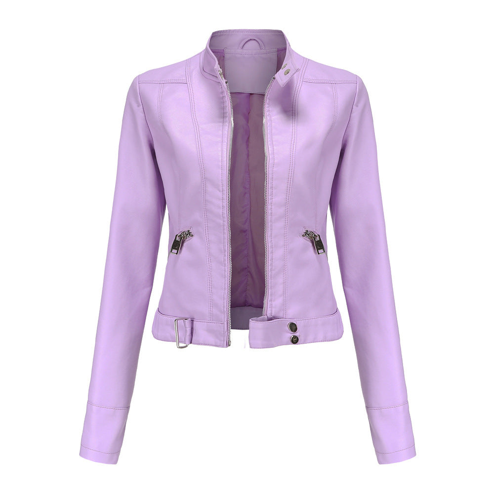 Veste en Cuir Ajustée pour Femmes - Élégance et Style Urbain Assuré