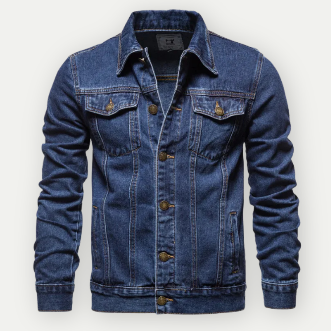 Veste en Denim Durable pour Homme - Style Classique et Confort Quotidien