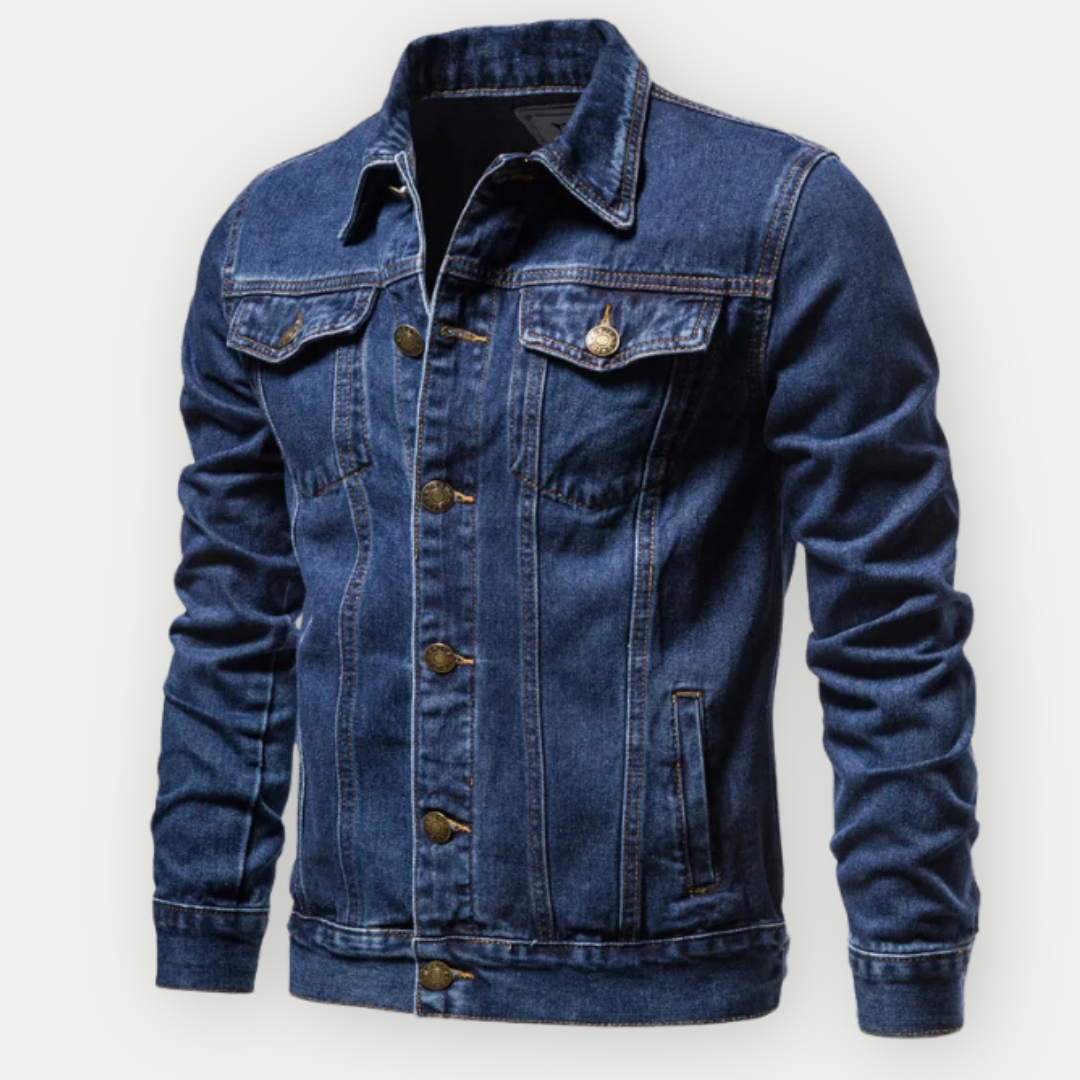 Veste en Denim Durable pour Homme - Style Classique et Confort Quotidien