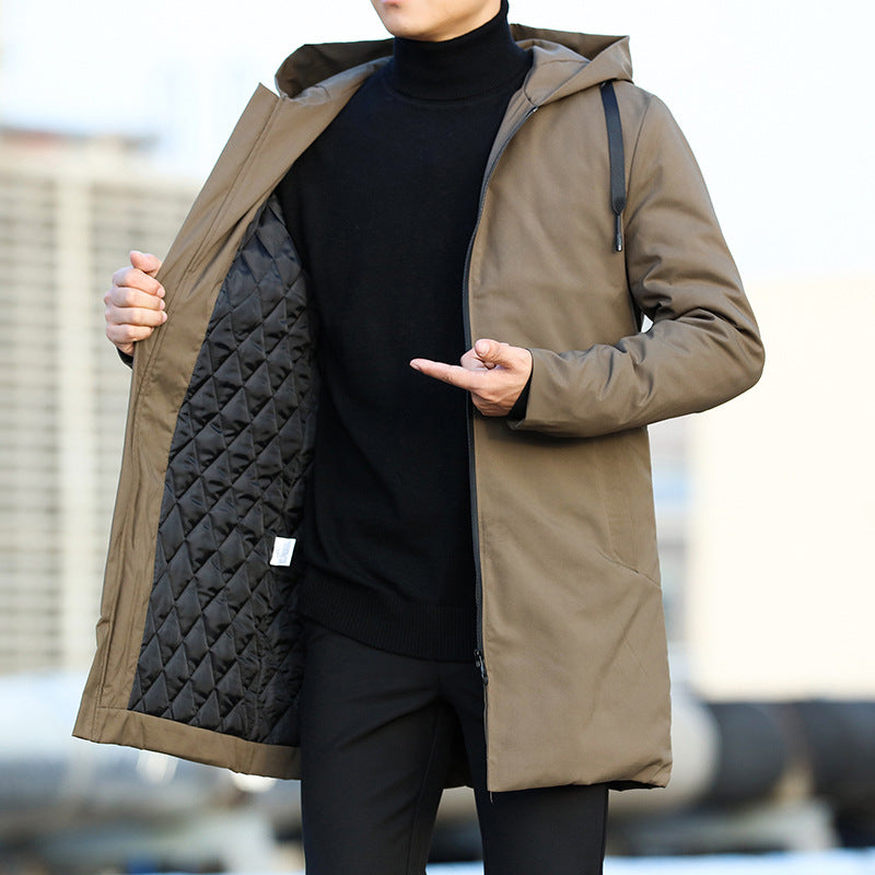 Manteau d'hiver pour Homme - Élégant et Matelassé avec Capuche