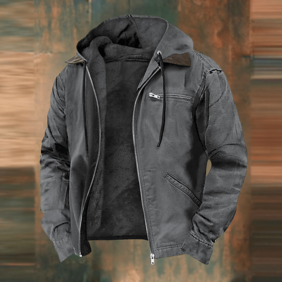 Veste Bomber à Capuche pour Homme - Confort Doux et Style Vintage