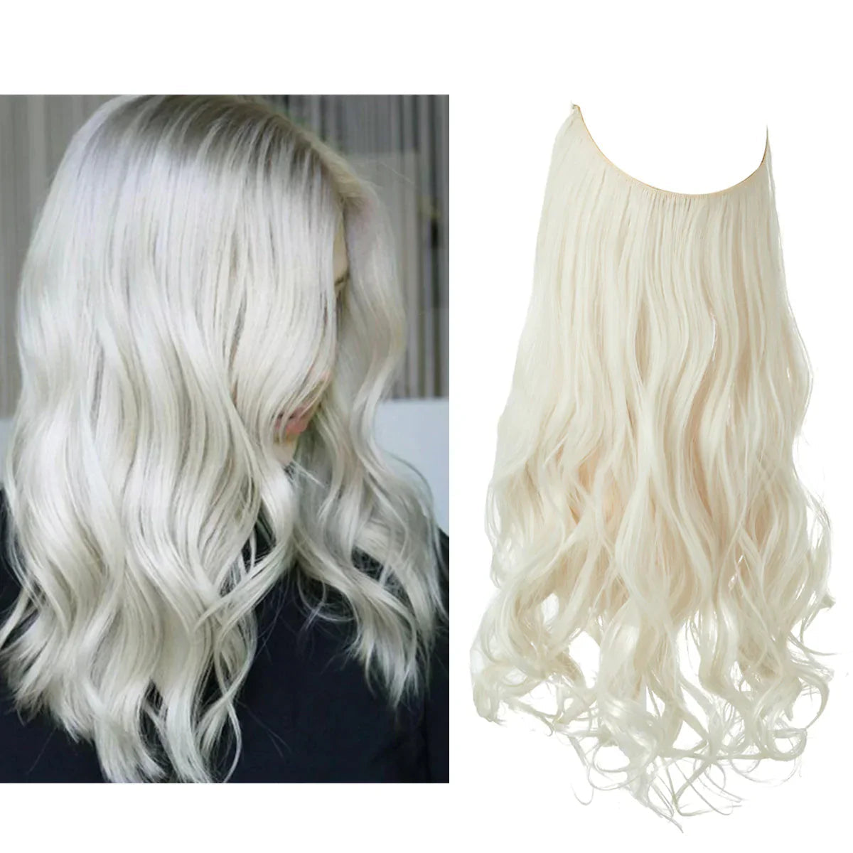 Extensions de Cheveux Réels Premium - Look Glamour et Naturel Instantané
