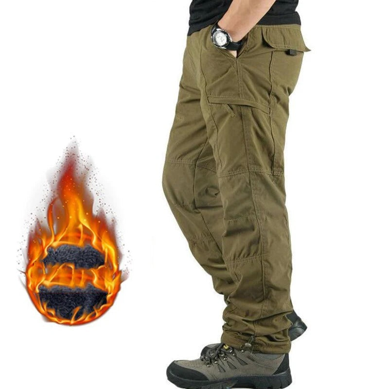 Pantalons Cargo Isolés pour Hommes - Doublure en Polaire et Multi-Poches