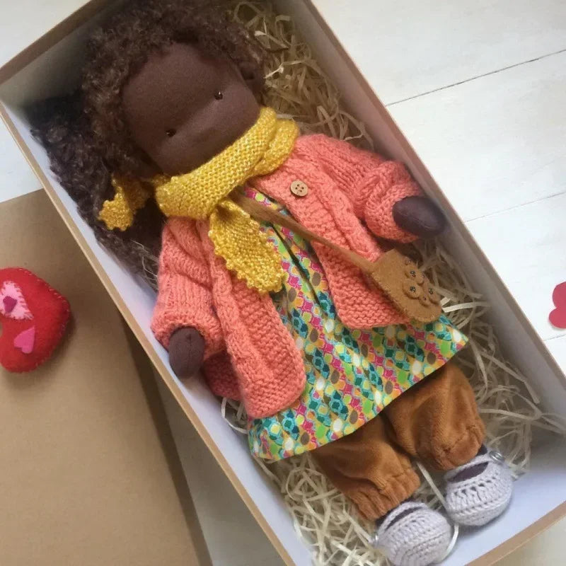 Poupée Waldorf en Peluche 30 cm - Douceur Apaisante et Cadeau Idéal