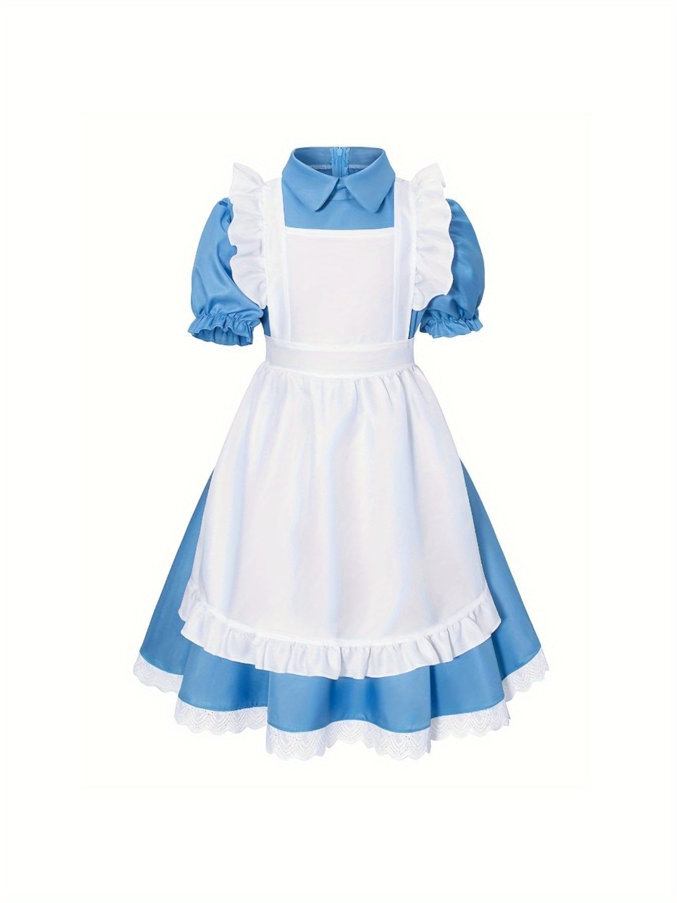 Robe de Costume d'Halloween pour Filles - Ensemble Complet avec Manches Bouffantes
