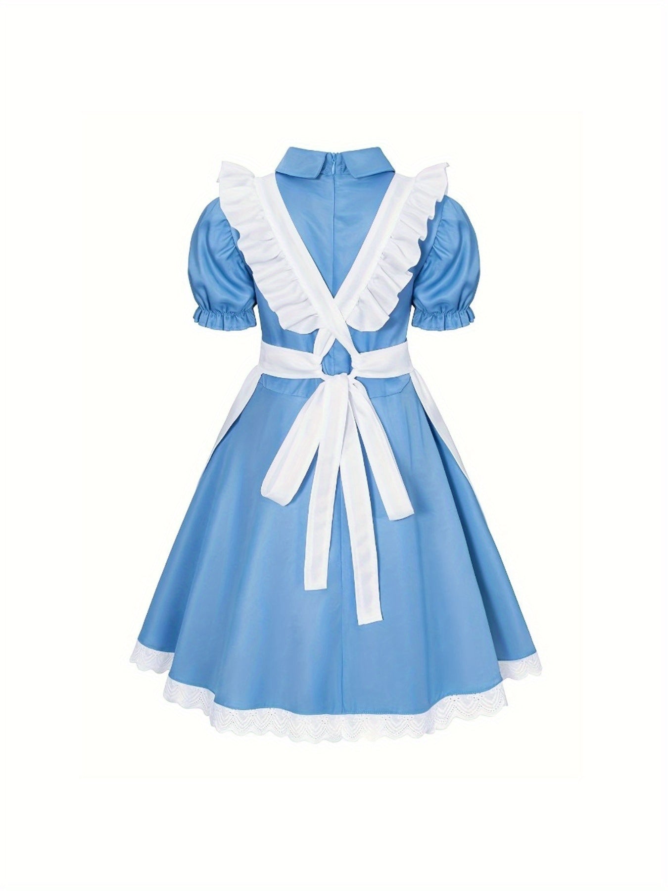 Robe de Costume d'Halloween pour Filles - Ensemble Complet avec Manches Bouffantes