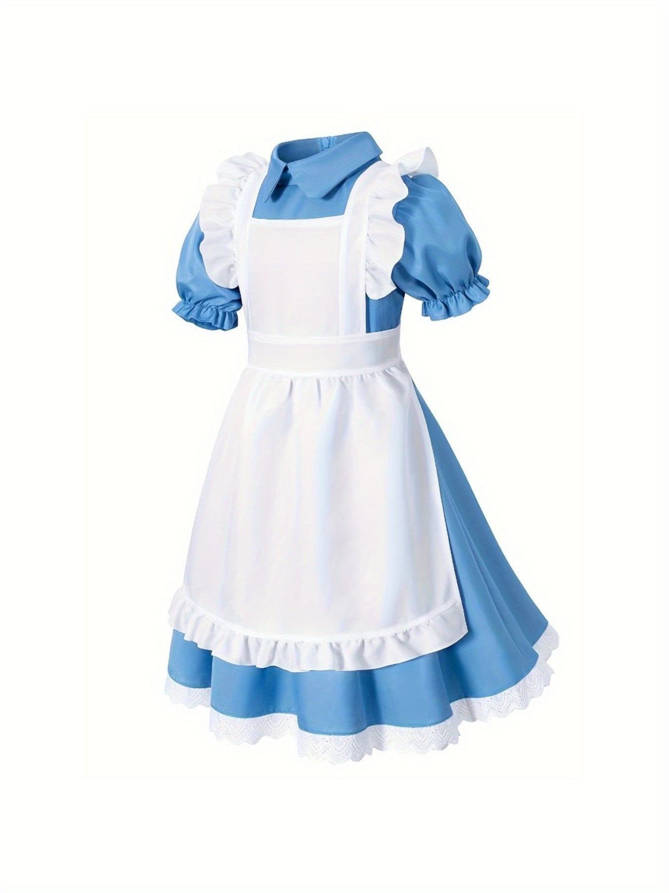 Robe de Costume d'Halloween pour Filles - Ensemble Complet avec Manches Bouffantes