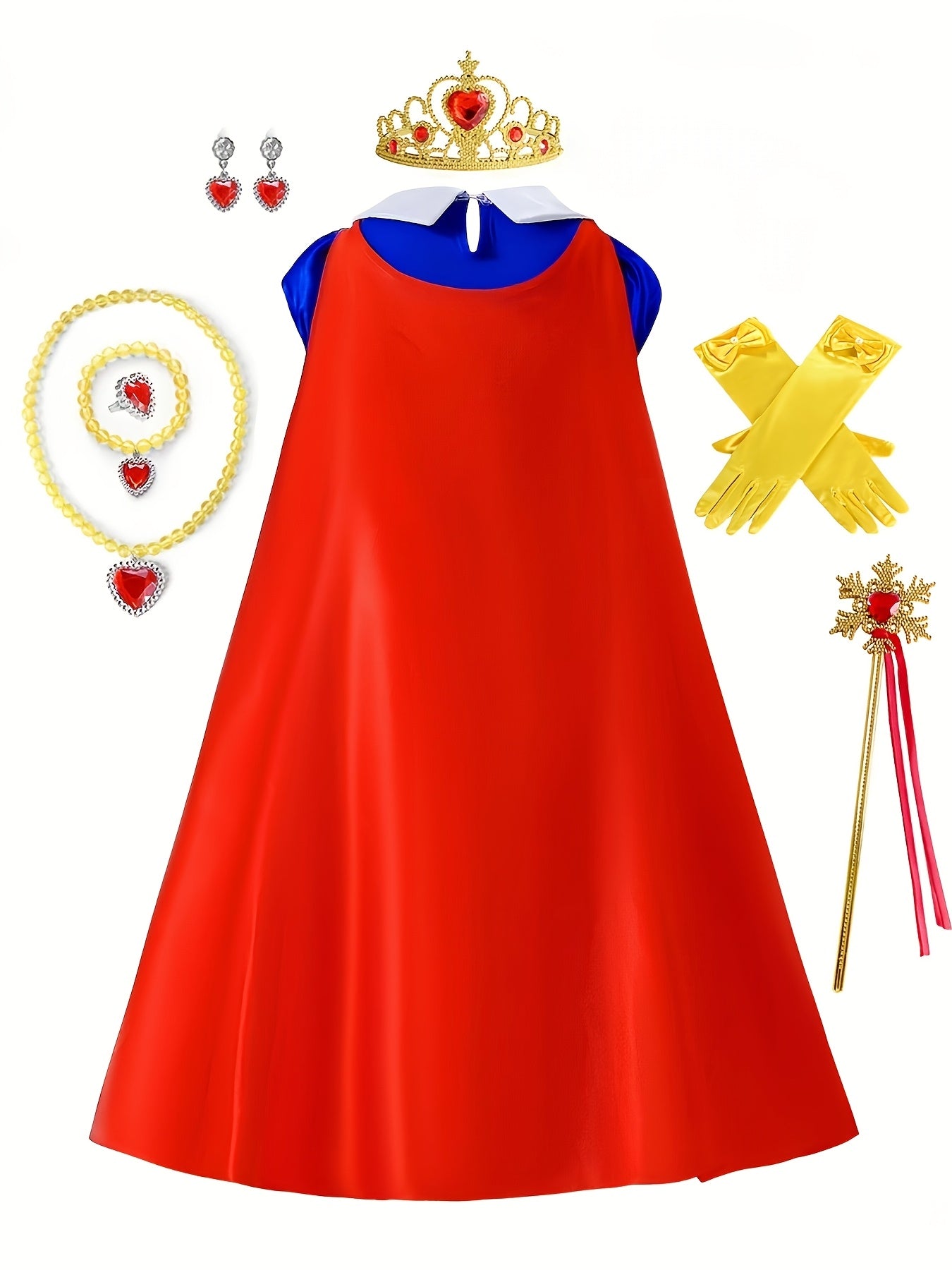 Costume Princesse Neige pour Filles - Robe Maxi Confortable et Enchantée