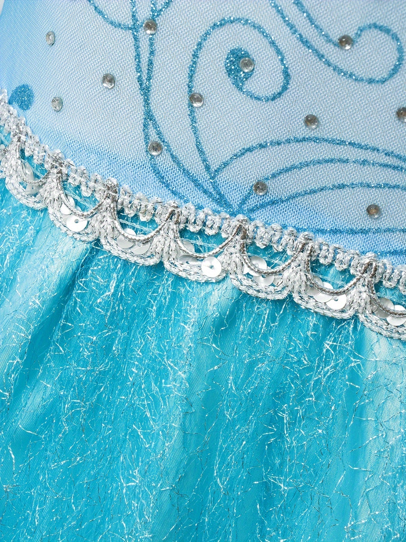 Robe de Princesse Halloween Glitter - Confortable et Éblouissante à Manches Longues