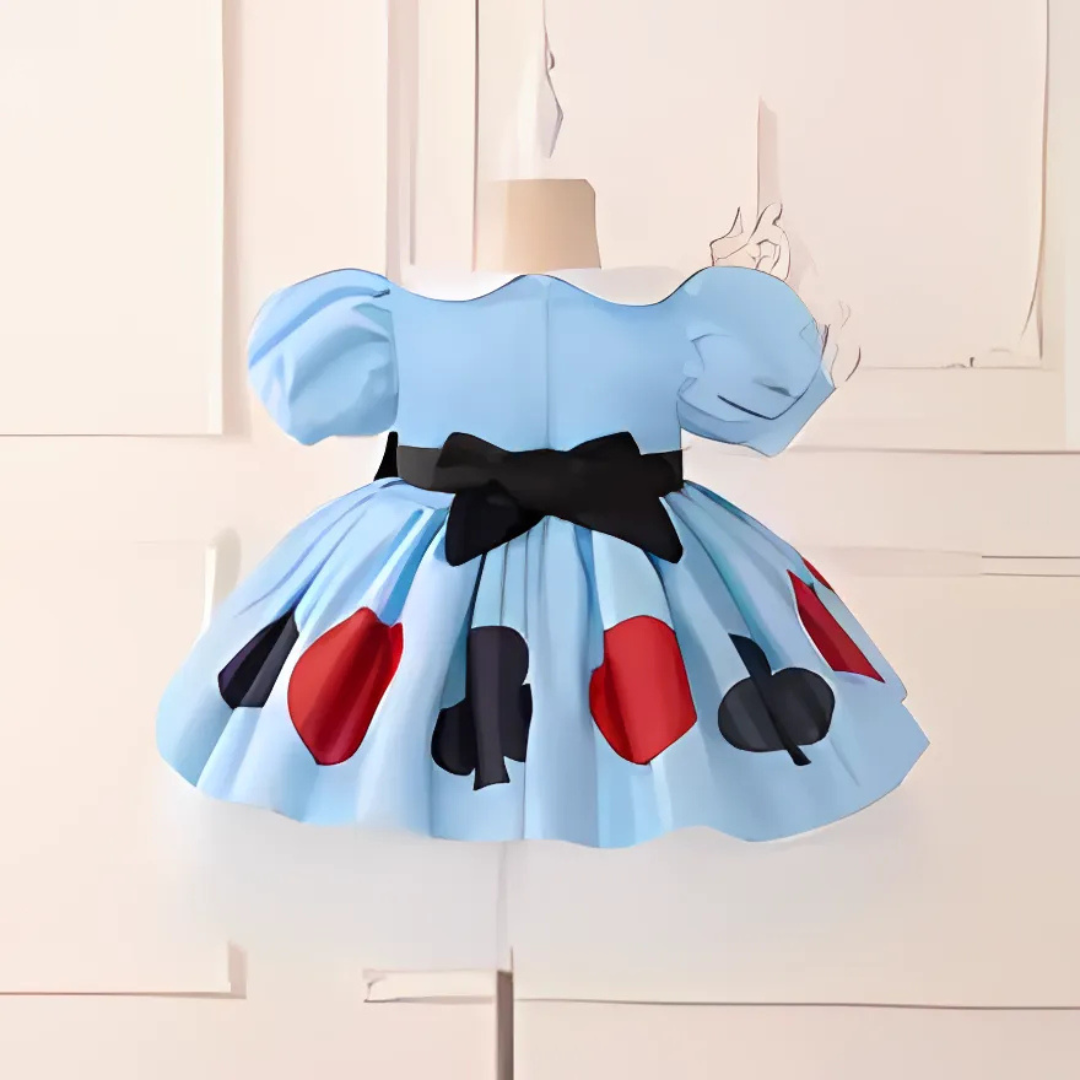 Robe de Costume Halloween Fille - Manches Bouffantes et Jupe Parapluie
