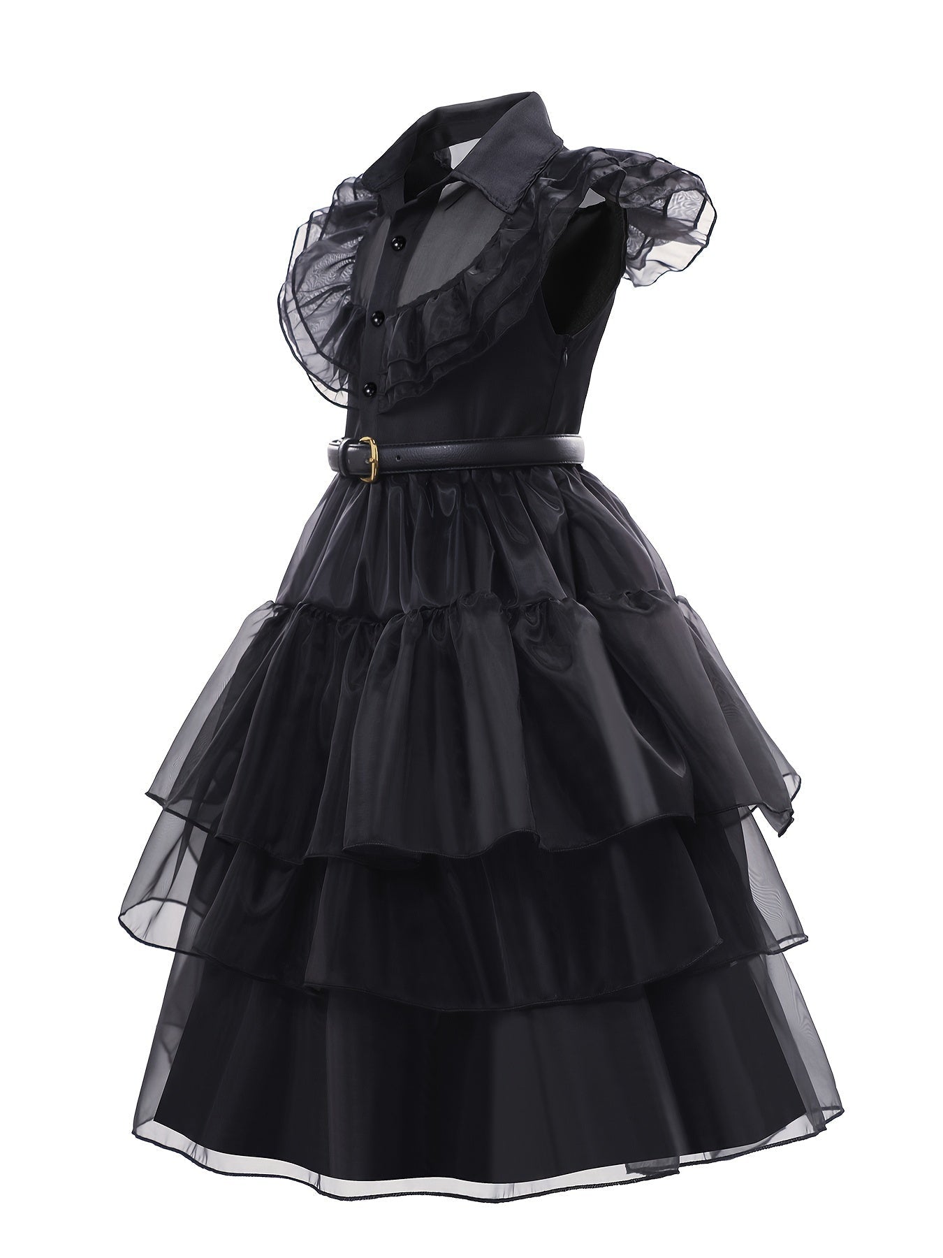 Robe d'Halloween Gothique pour Filles - Costume Complet avec Accessoires Effrayants