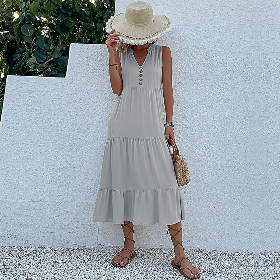 Robe d'été Boho pour Femmes - Ourlet Froncé et Confortable