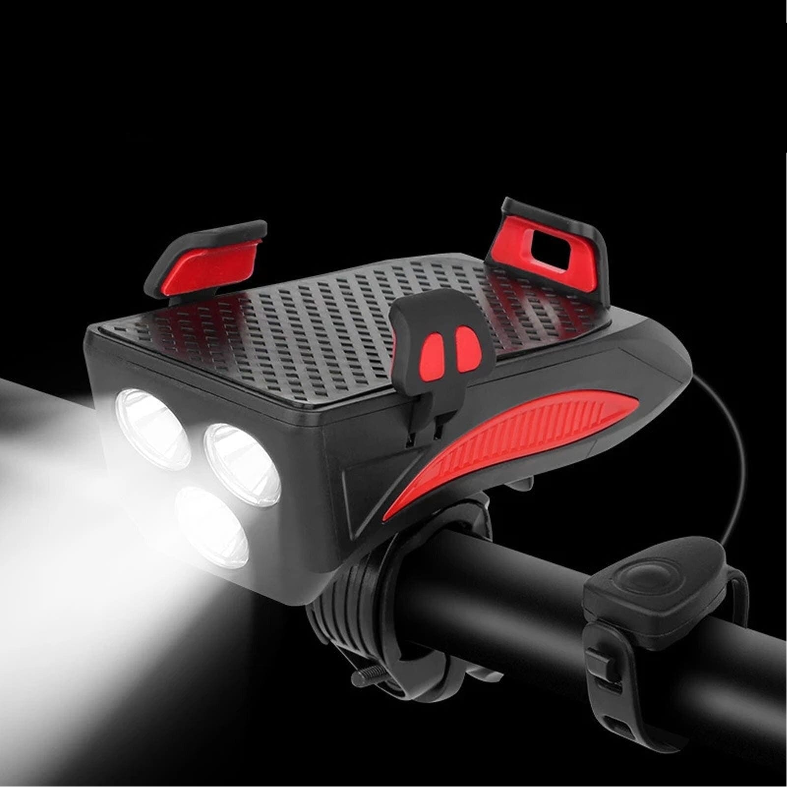 Lampe de Vélo Multifonctionnelle - Sécurité, Charge et Support Téléphone