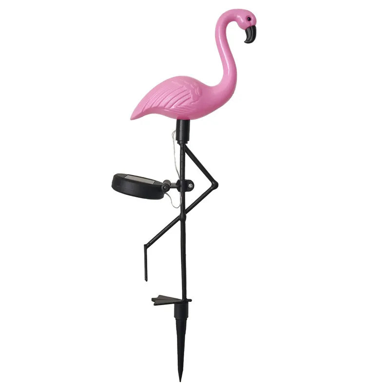 Lumière Solaire Flamant Rose - Décoration Écologique pour Jardin
