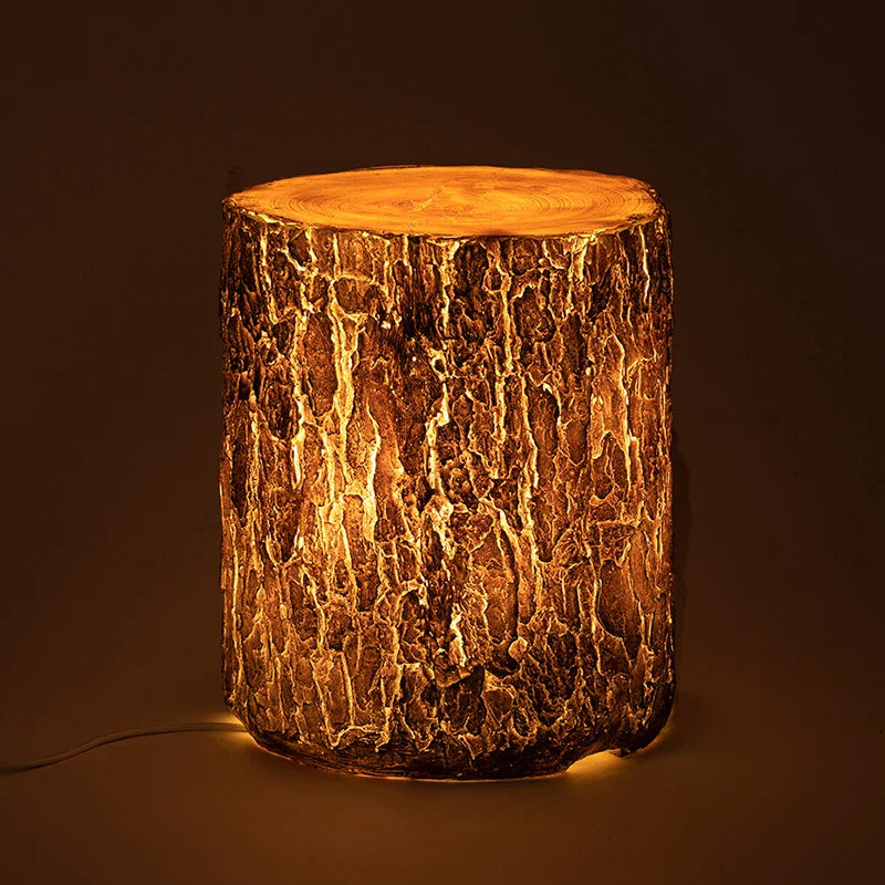 Lampe de Jardin en Souche d'Arbre - Écoénergétique et Longue Durée de Vie