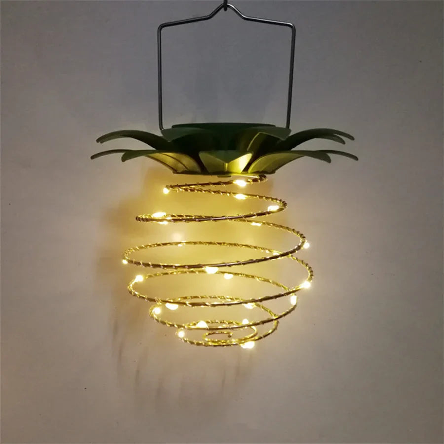 Lumière Solaire Ananas - Lampe Étanche avec Contrôle Intelligent