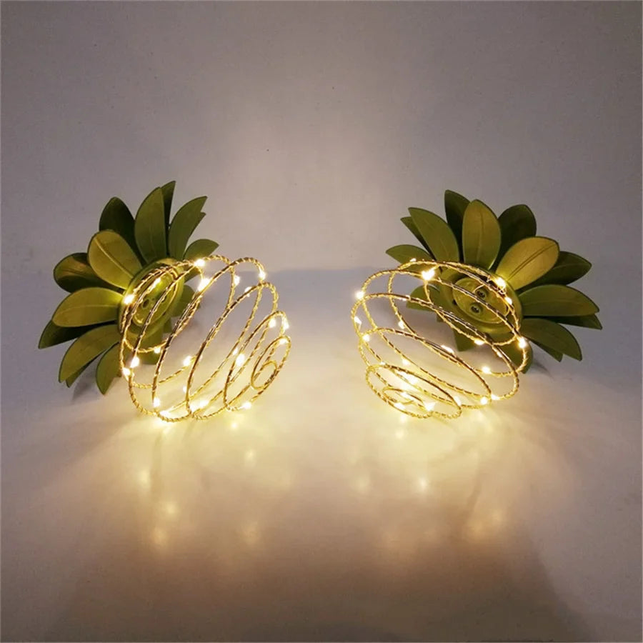 Lumière Solaire Ananas - Lampe Étanche avec Contrôle Intelligent