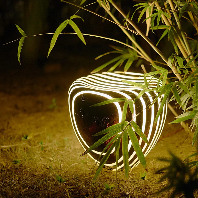 Lumière Solaire de Jardin - Design en Pierre et Résistante aux Intempéries
