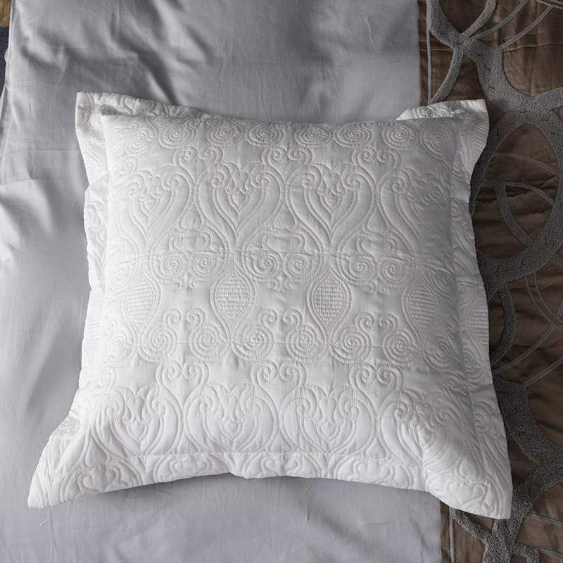 Housse de Couette Grise en Coton - Design Élégant avec Motif Chaîne