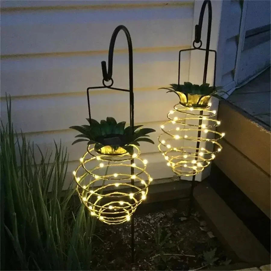 Lumière Solaire Ananas - Lampe Étanche avec Contrôle Intelligent