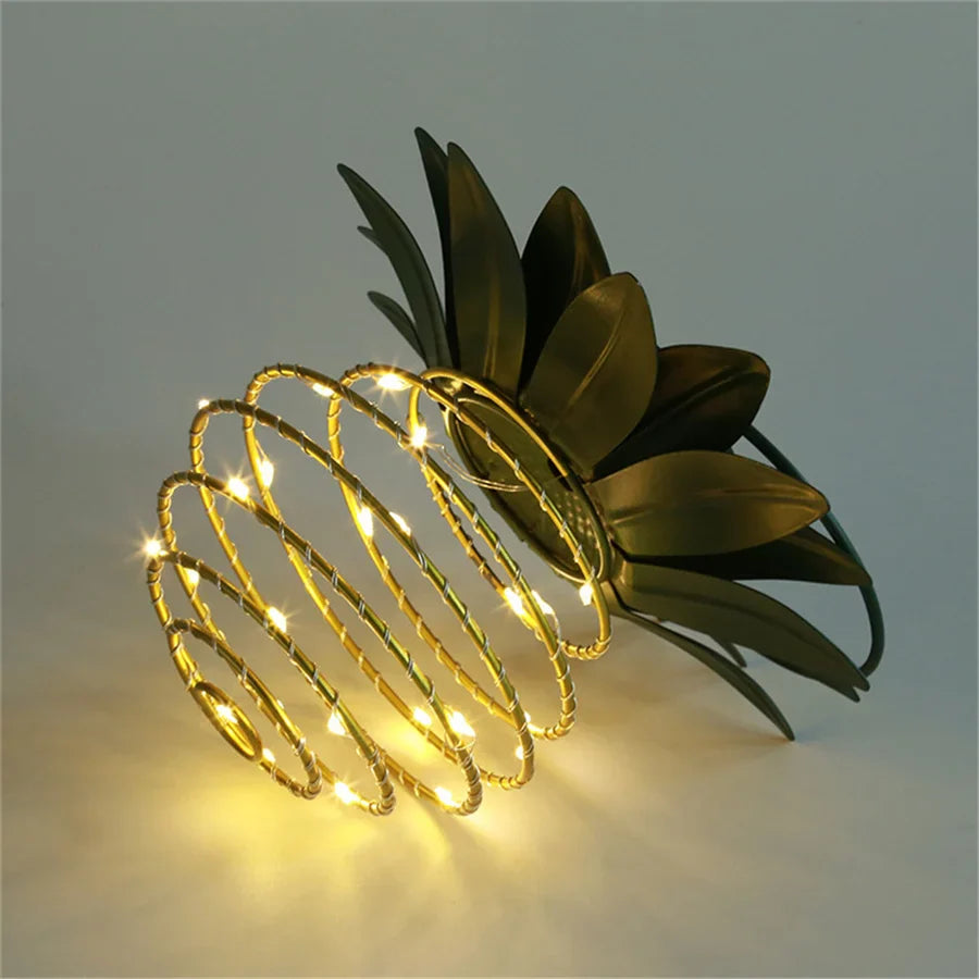 Lumière Solaire Ananas - Lampe Étanche avec Contrôle Intelligent