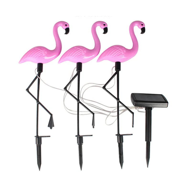 Lumière Solaire Flamant Rose - Décoration Écologique pour Jardin