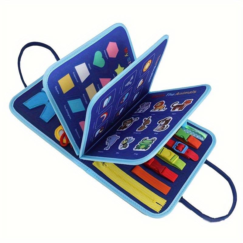 Livre Montessori Interactif pour Enfants - Activités Engagantes avec Lacets et Boutons