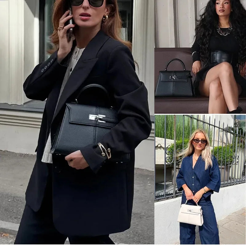 Sac à Bandoulière en Cuir Véritable - Élégant et Pratique pour Usage Quotidien