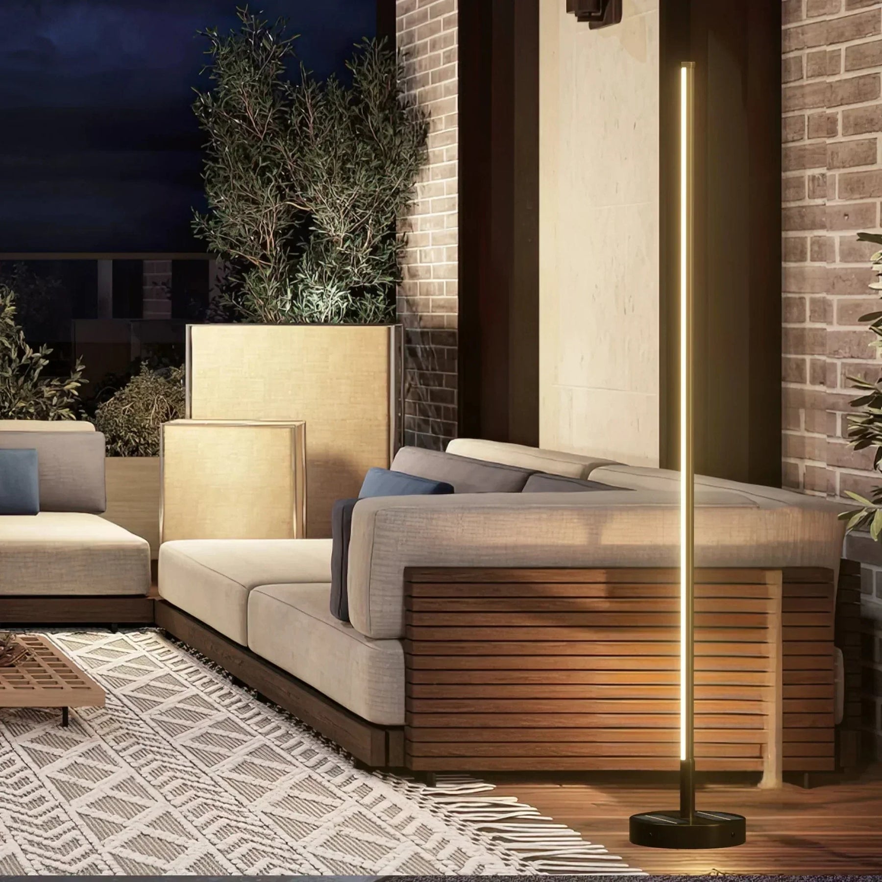 Lampe Solaire Moderne pour Extérieur - Éclairage Élégant et Charge Sans Fil