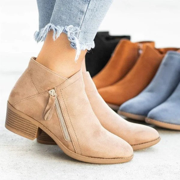 Bottes en Cuir Confortables pour Femmes - Support Anatomique et Stabilité Optimale