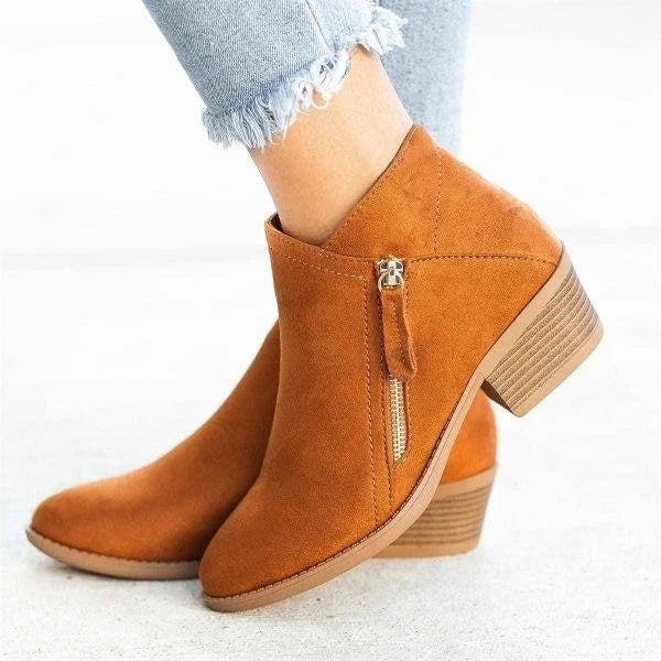 Bottes en Cuir Confortables pour Femmes - Support Anatomique et Stabilité Optimale