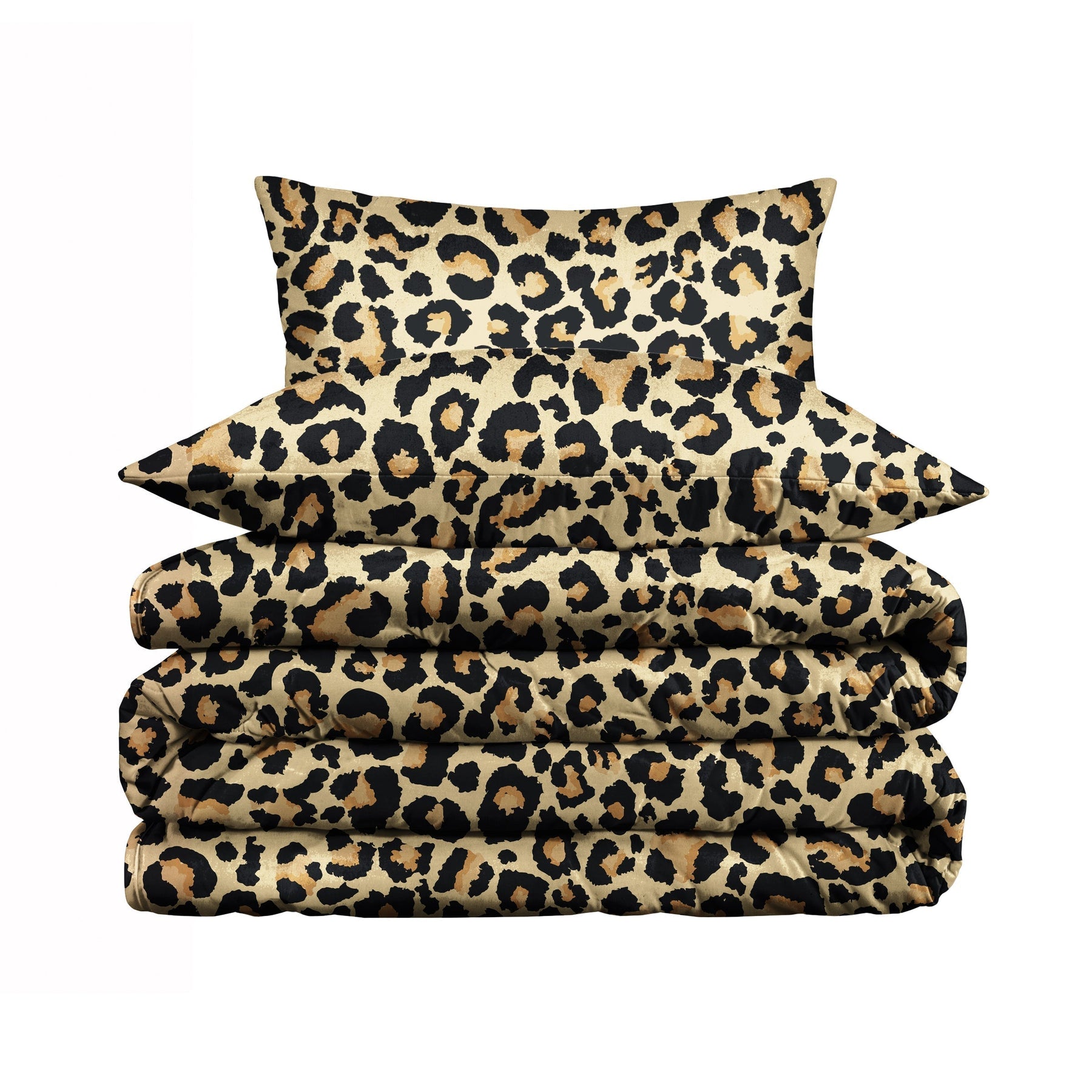 Ensemble de Literie en Coton Égyptien - Motif Léopard Audacieux et Luxueux