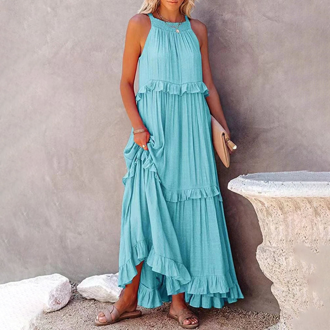 Robe Maxi Élégante à Couches - Style Flatteur pour Toutes les Occasions