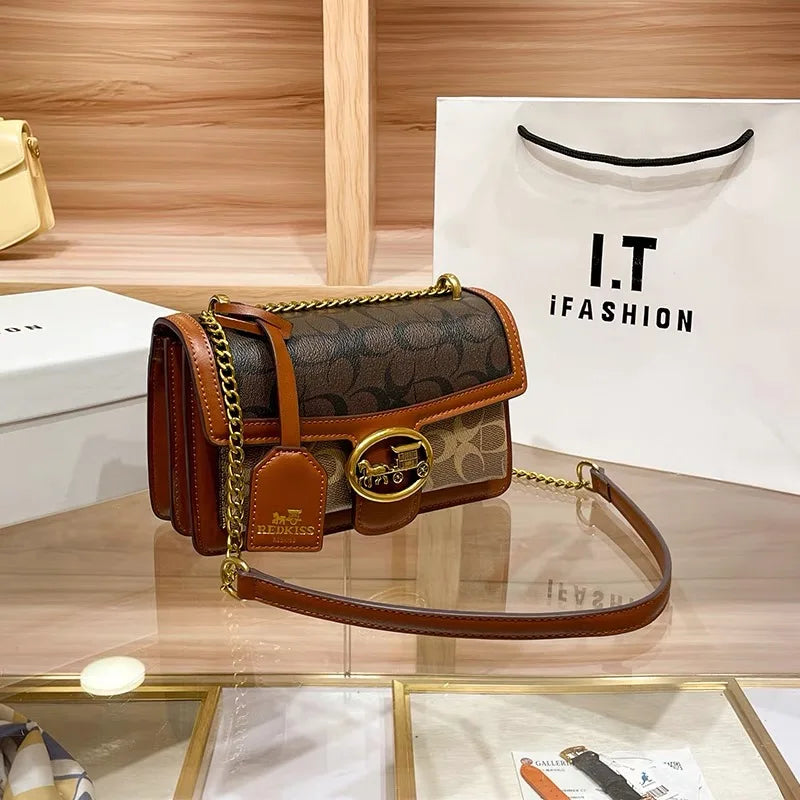 Sac à Bandoulière Colorblock pour Femmes - Mini Sac de Luxe Léger et Pratique