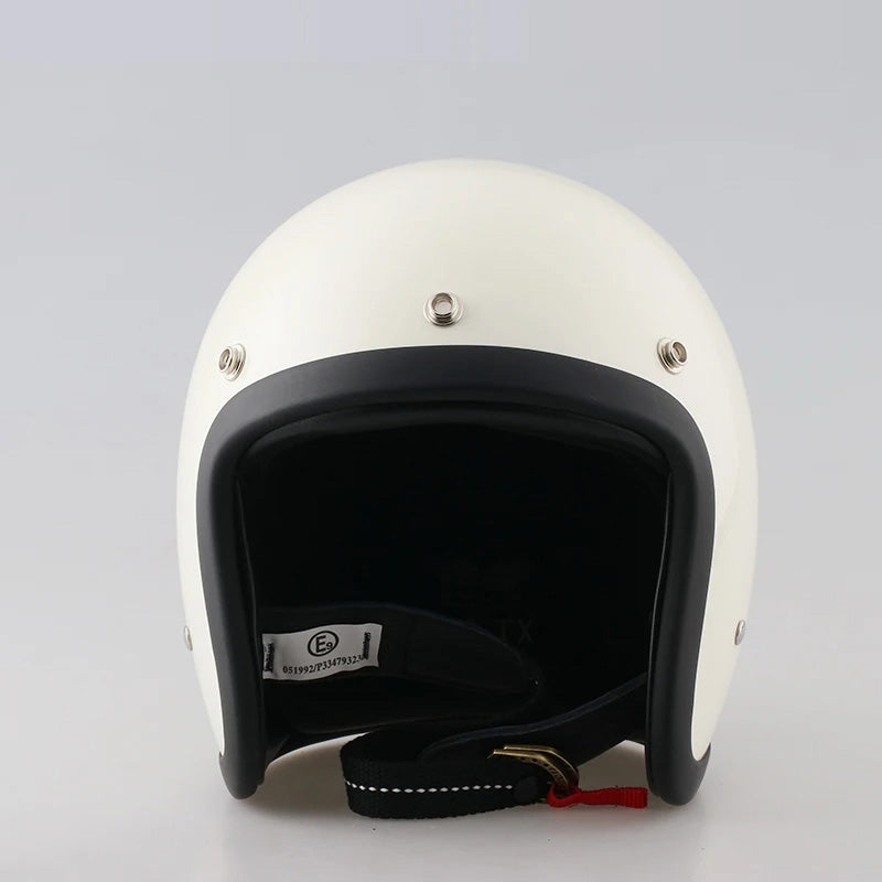 Casque de Moto Vintage Sécurisé - Léger et Confortable pour Longues Balades