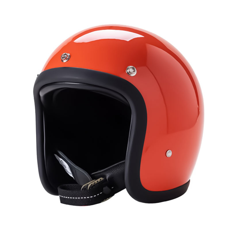 Casque de Moto Vintage Sécurisé - Léger et Confortable pour Longues Balades