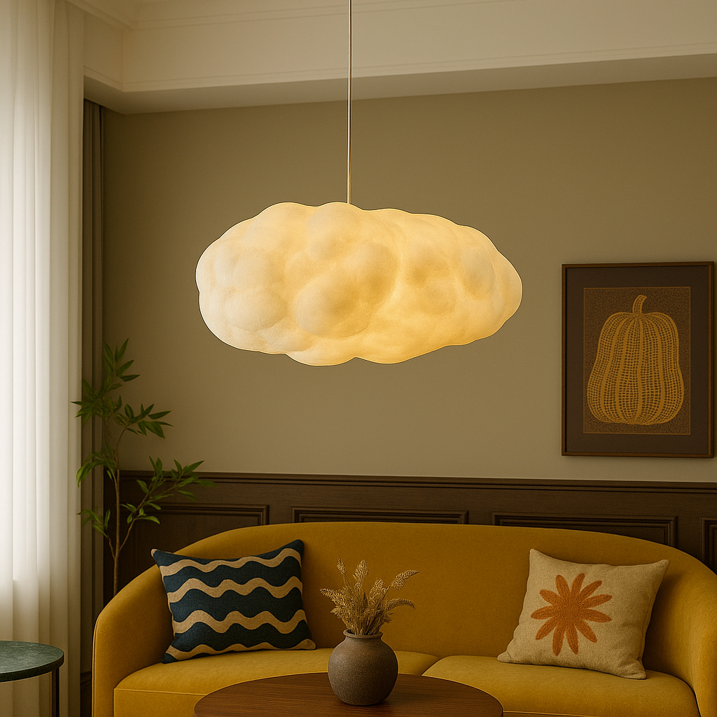 Lampe Pendante Nuage LED - Éclairage Doux et Atmosphère Chaleureuse